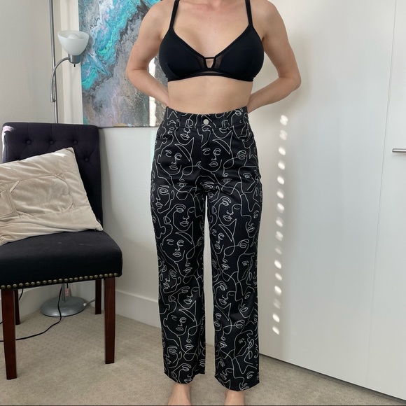 Black & White Face Trouser Pant - Picture 2 of 5